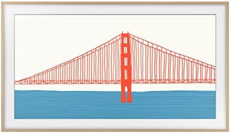 SAMSUNG 65-inch The Frame Customizable Bezel Modern Teak (VG-SCFA65TKBZA, 2021 Model) | Amazon (US)