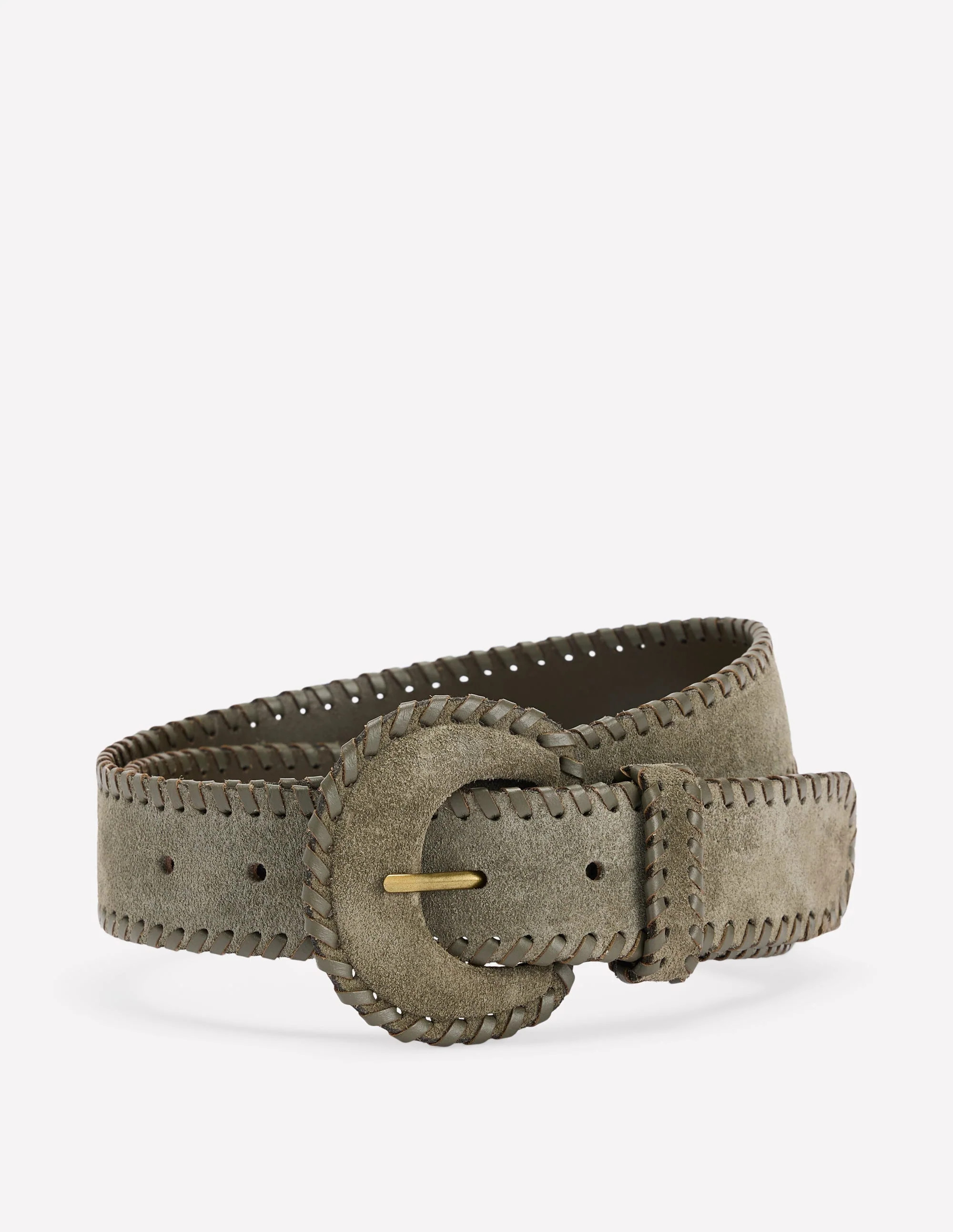 Covered Whipstitch Belt-Deep Olive | Boden (US)