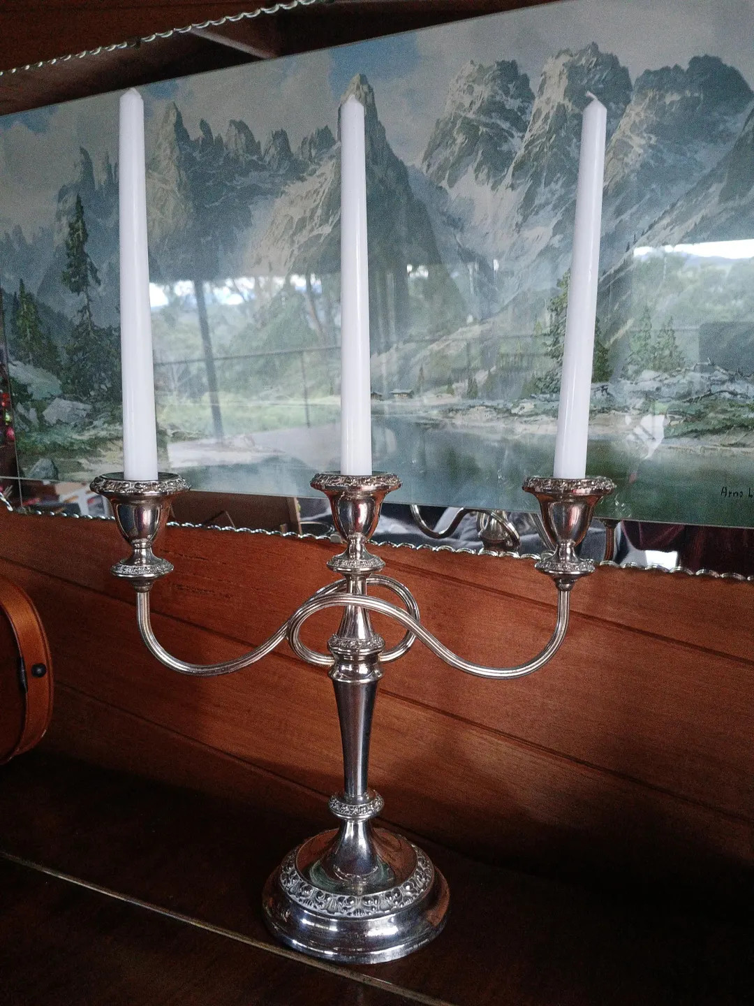 Vintage Silver Plated 3 Armed Candelabra - Etsy | Etsy (US)