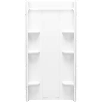 Sterling Medley 36-in W x 1.625-in D x 72.76-in H White Direct To Stud Alcove Shower Back Wall Pa... | Lowe's