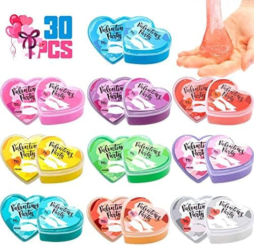 Grow in Dark Slime Kit for Girls Boys Kids 30Pack Valentines Day Gifts Exchange Toys for Classroo... | Amazon (US)