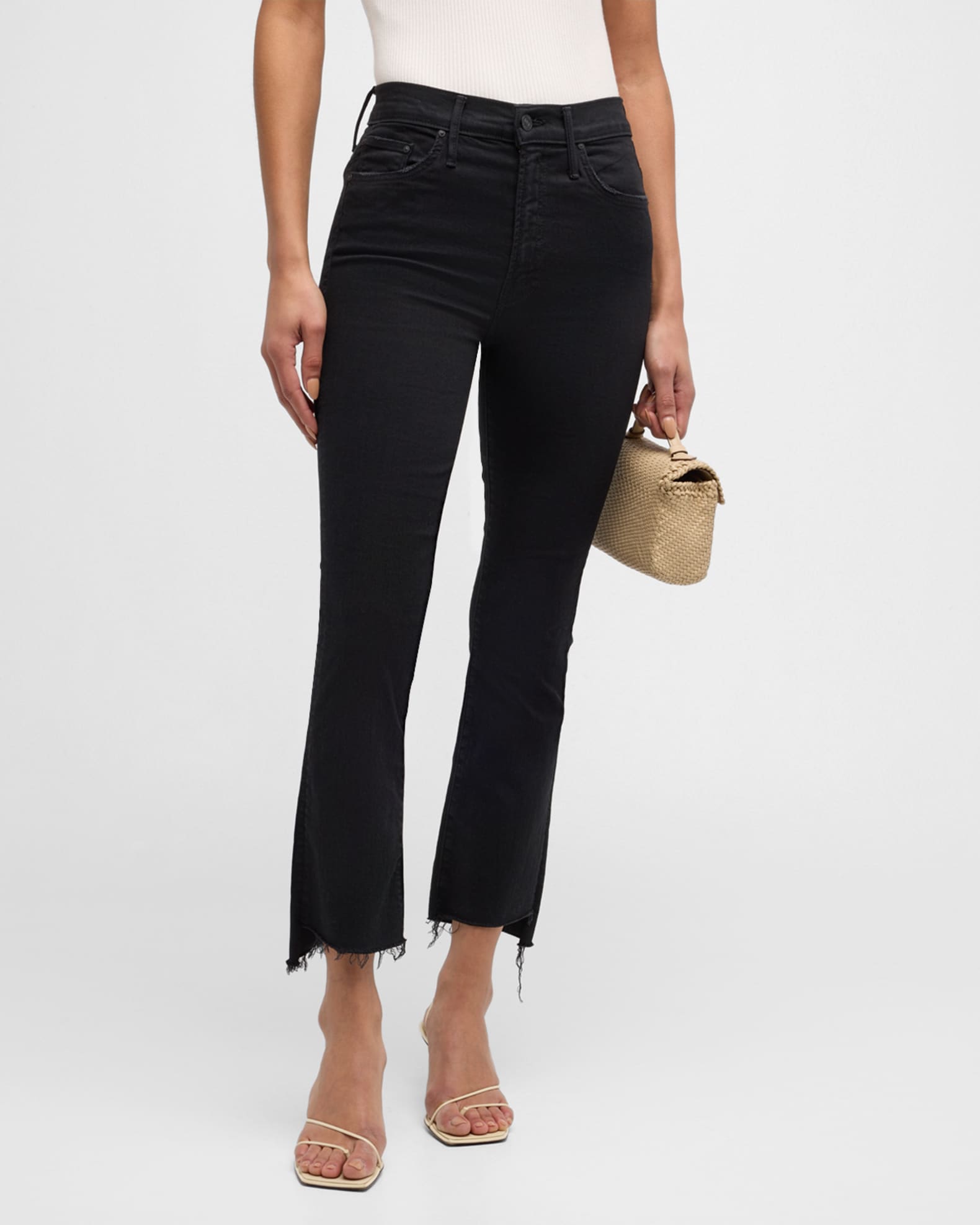 Insider Crop Step Fray Jeans | Neiman Marcus