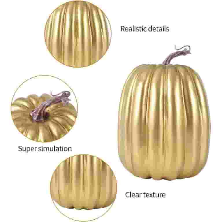 8 Inch Large Artificial Pumpkins DIY White Decorative Foam Pumpkins Cute Fake Pumpkins for Hallwe... | Walmart (US)