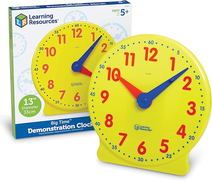 Learning Resources Big Time Learning Clock - Teacher Classroom Must Haves, Elementary School & Mo... | Amazon (US)