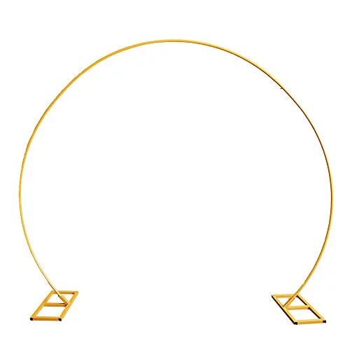 OUKANING Round Wedding Arch Backdrop Metal Stand Gold Arch Frame Flower Balloon Decor USA | Walmart (US)