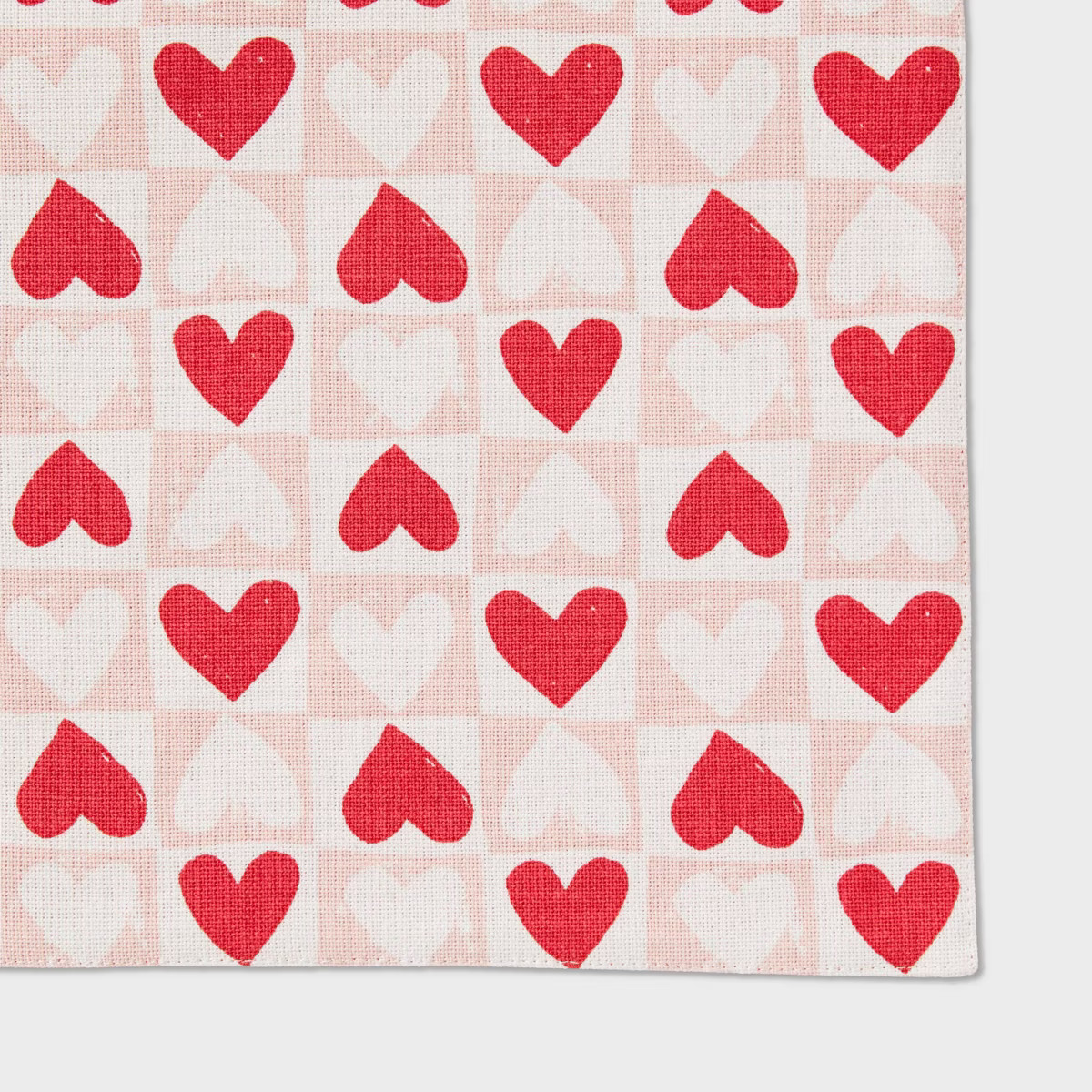 Valentine's Day Checkerboard Hearts Table Runner - Threshold™ | Target
