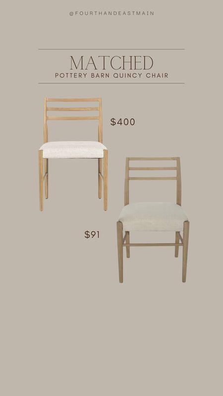 matched / pottery barn quincy chair dupe. these are such a steal and are SO pretty made from ash wood 

pottery barn dupe 

#LTKhome
