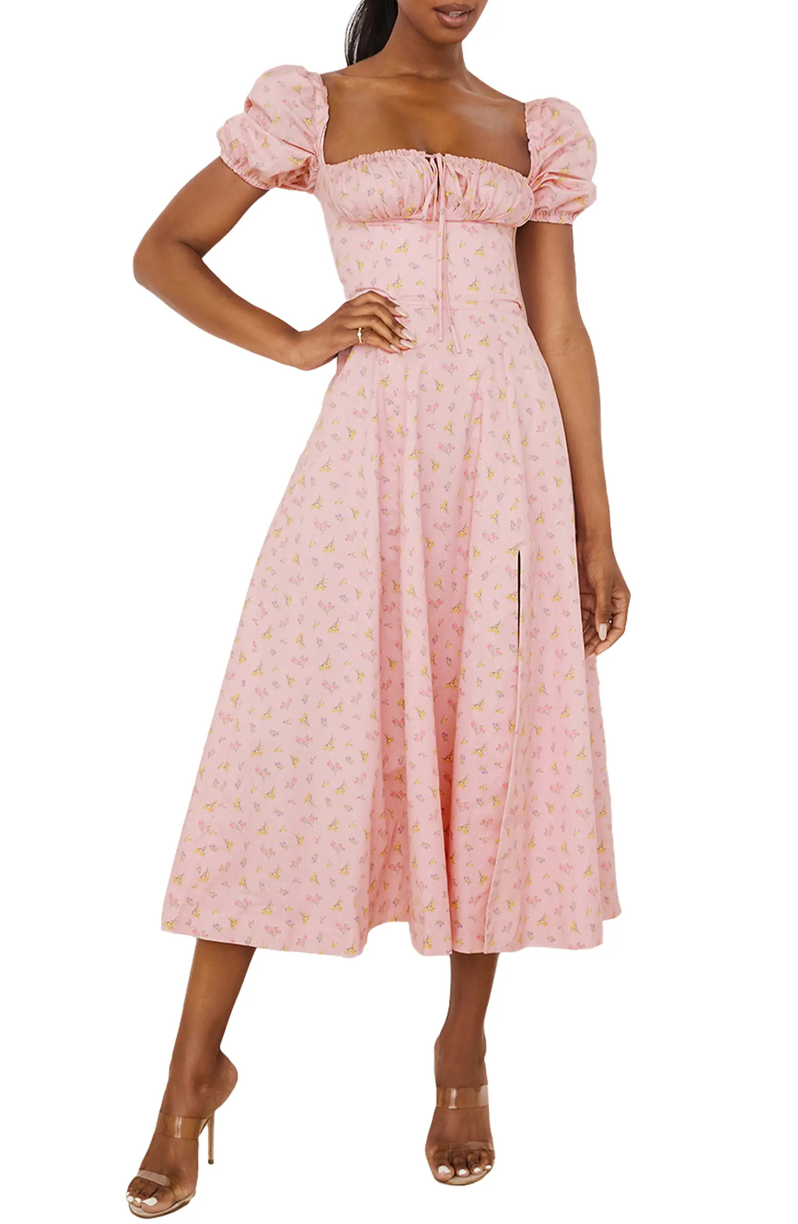 Tallulah Puff Sleeve Midi Dress | Nordstrom