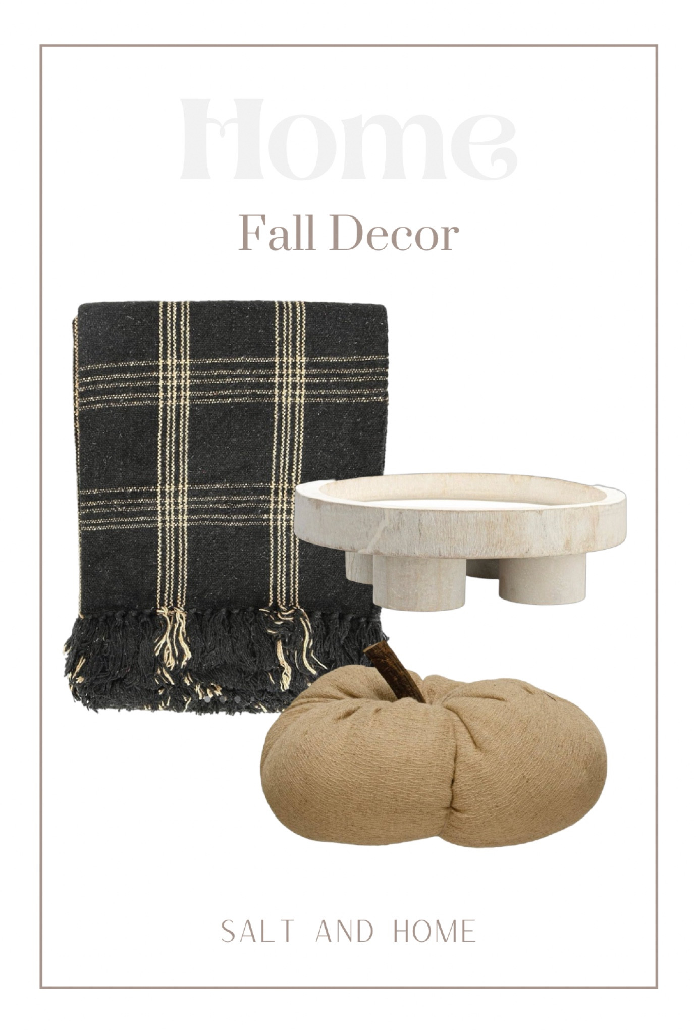 Fall decor! Loving this plaid throw blanket, pedestal for candles and decor, and pumpkin!

#LTKHome #LTKSeasonal