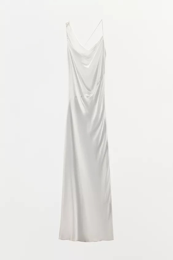 SATIN DRESS WITH BACK NECKLINE | Zara UK