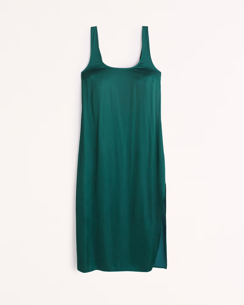Women's Satin Slip Midi Dress | Women's Dresses & Jumpsuits | Abercrombie.com | Abercrombie & Fitch (US)