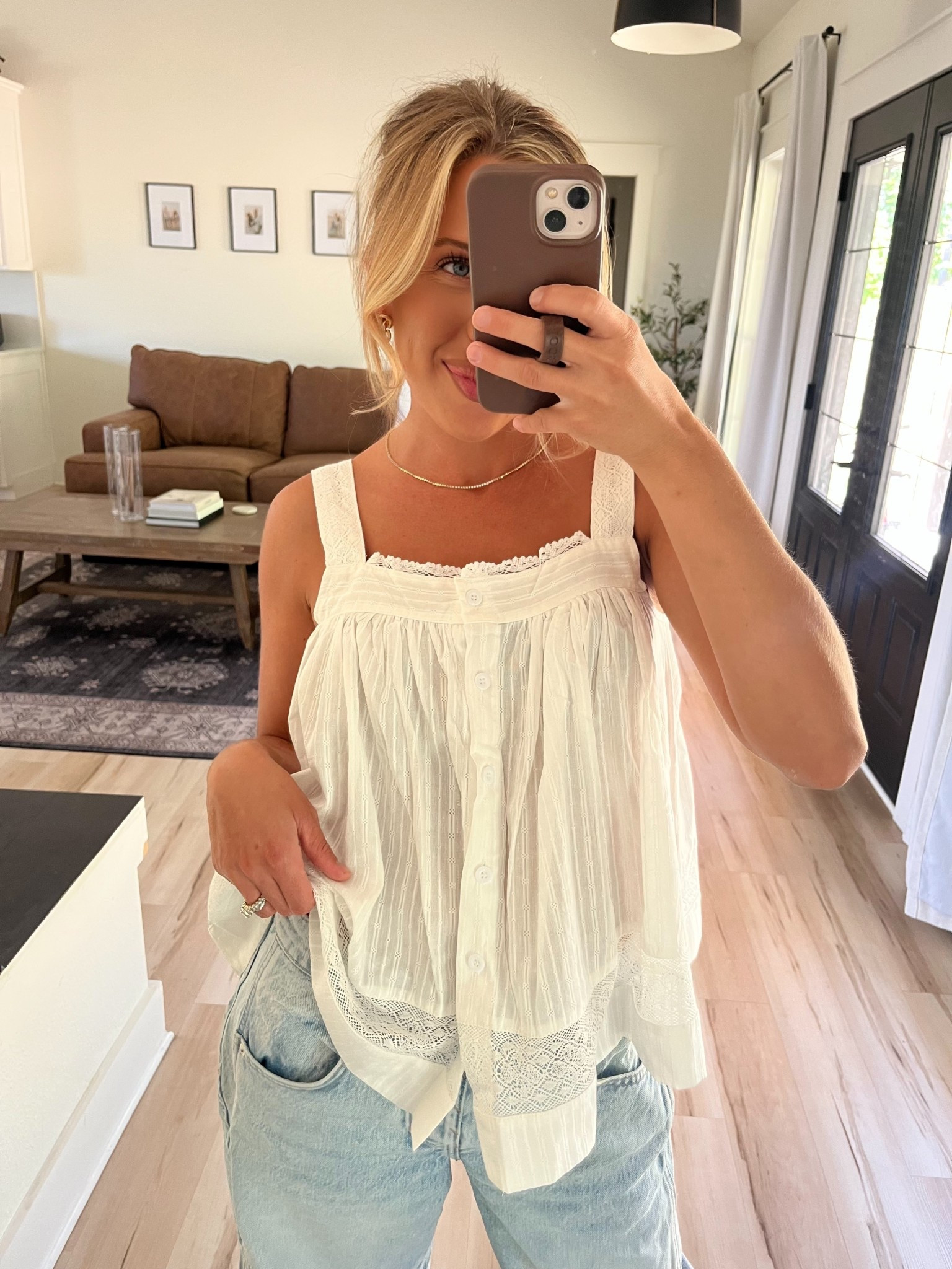 The perfect white cotton tank for summer