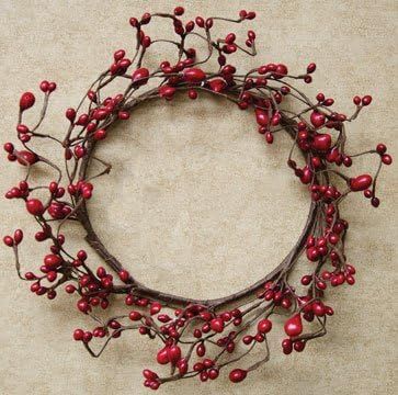 Red Bean Pip Berry Ring Mini Wreath Country Primitive Floral Décor | Amazon (US)