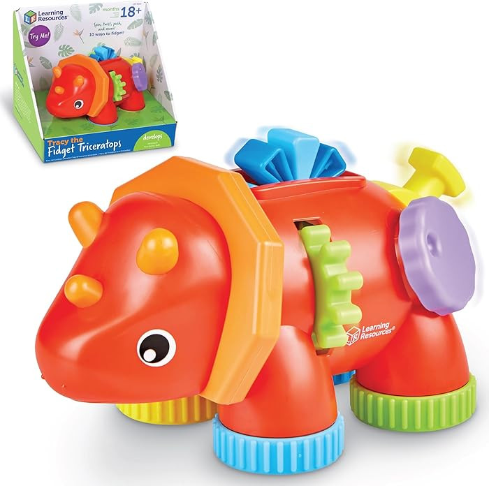 Learning Resources Tracy the Fidget Triceratops, Baby Toys, Sensory Toys For Toddlers, Fine Motor... | Amazon (US)