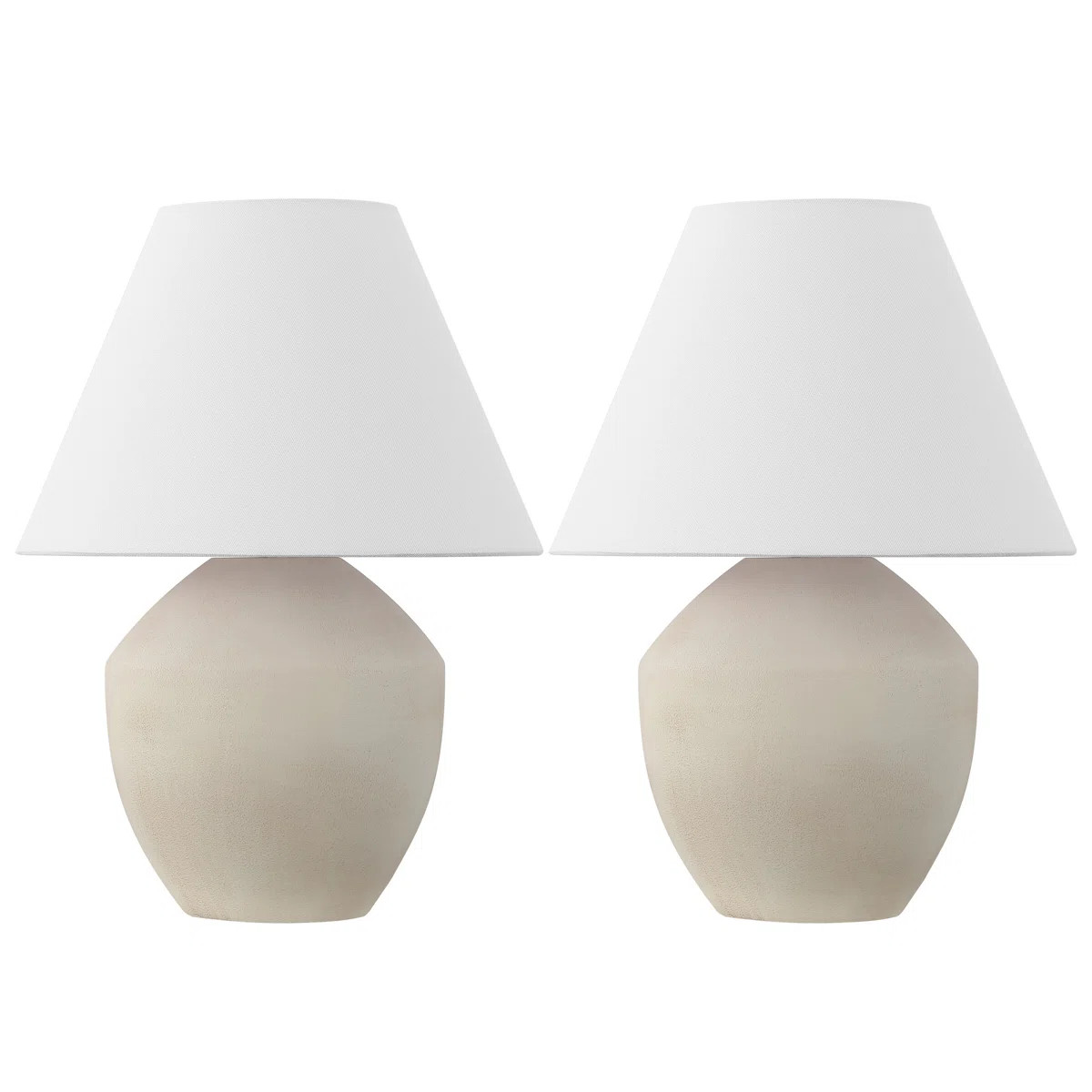 Ralf 20.5" Minimalist Scandinavian Resin/Iron LED Table Lamp (Set of 2) | Wayfair North America