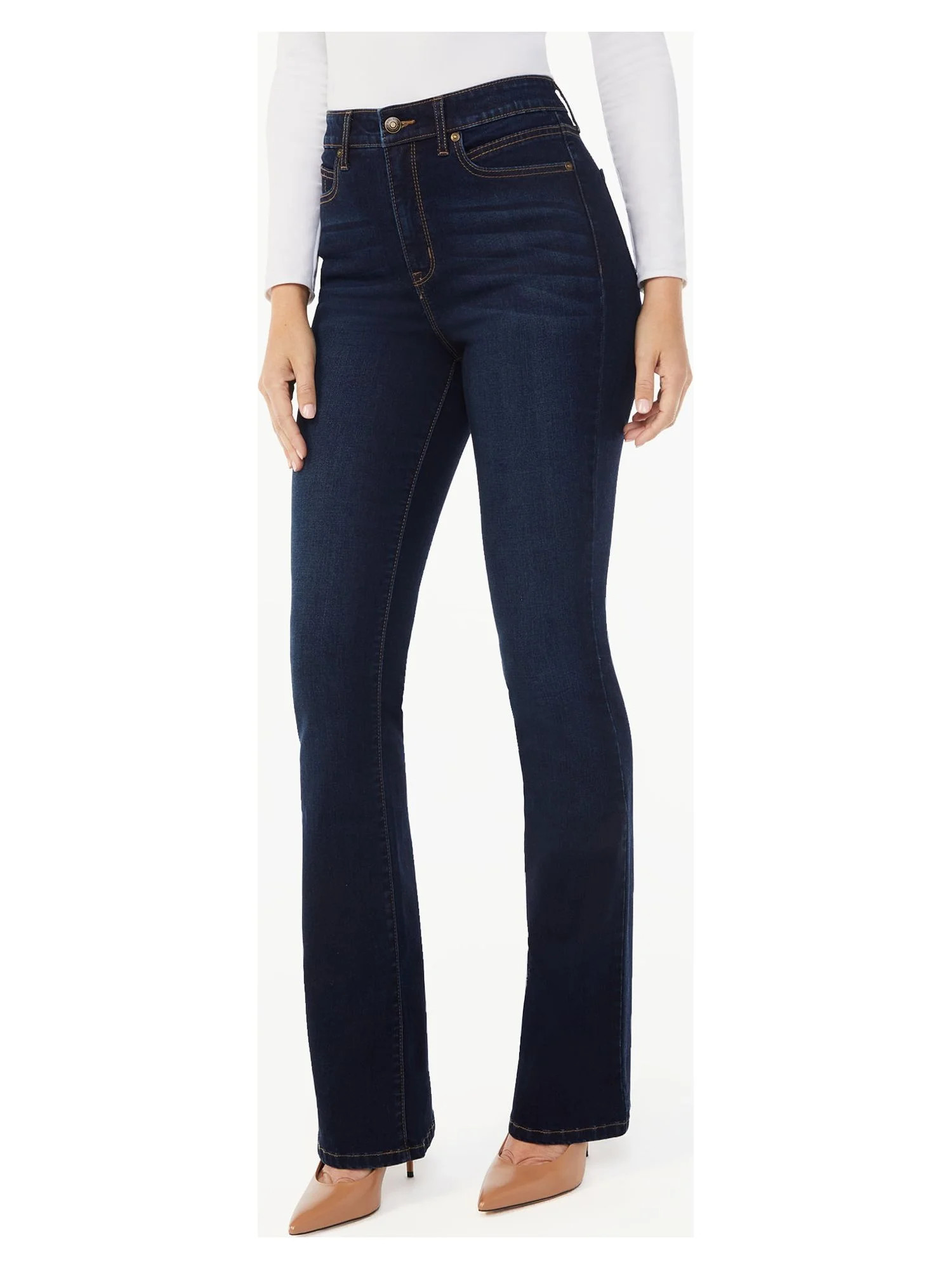 Sofia Jeans Women's Marisol Curvy Bootcut Super High Rise Jeans, 32.5" Inseam, Sizes 0-20 | Walmart (US)
