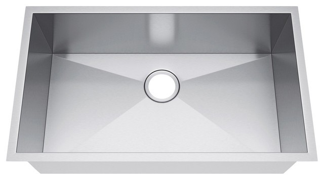 33"x19" Single Bowl Undermount Stainless Steel Kitchen Sink, Without Strainer | Houzz 