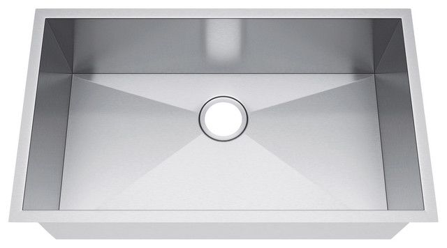 33"x19" Single Bowl Undermount Stainless Steel Kitchen Sink, Without Strainer | Houzz 