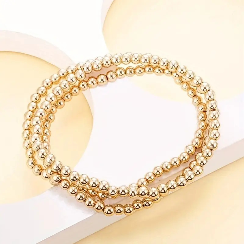 Stainless Steel Round Beads Balls Bracelet Plated Hand - Temu | Temu Affiliate Program