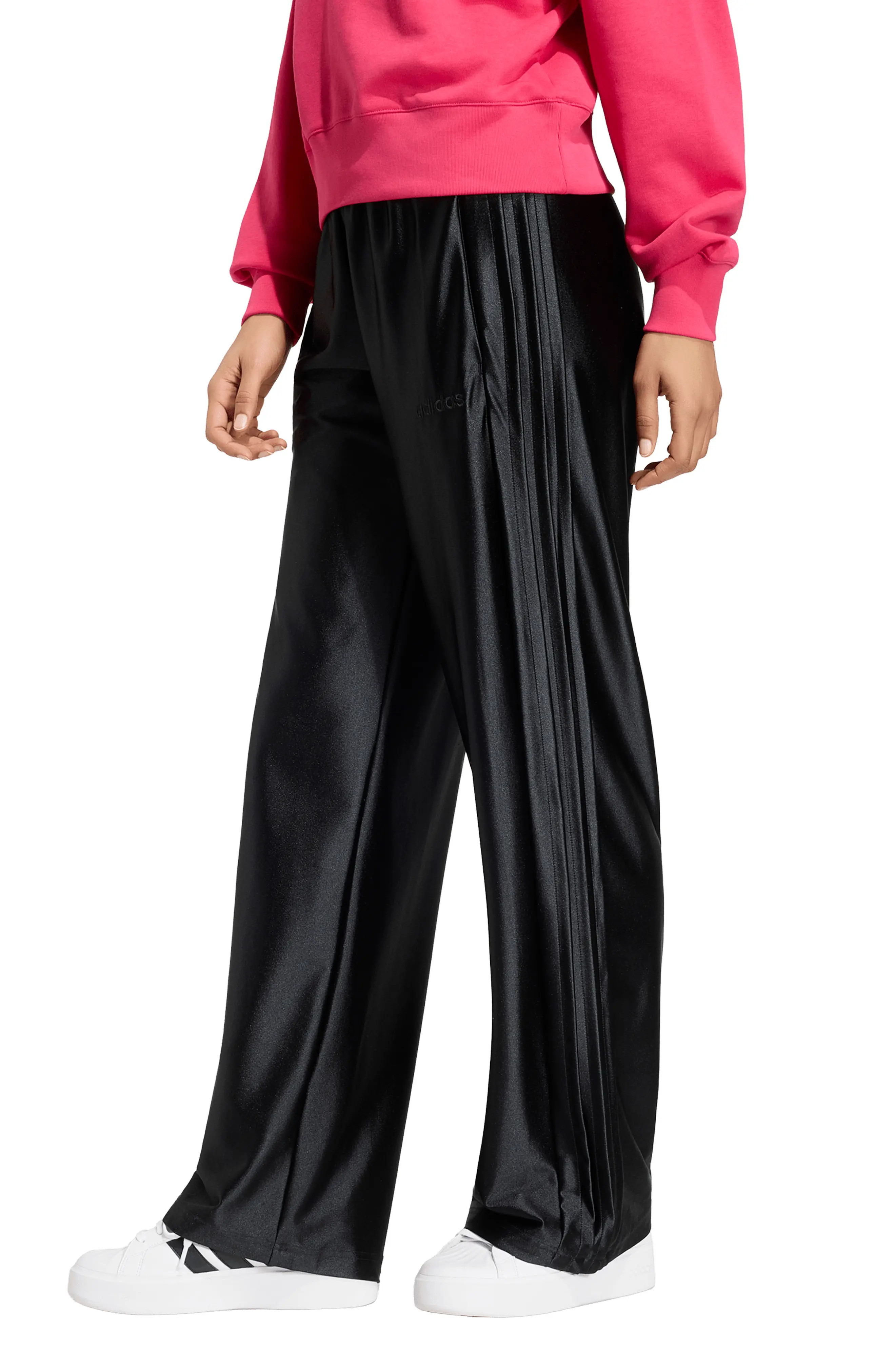 adidas Satin Wide Leg Pants in Dark Blue at Nordstrom Rack, Size X-Large | Nordstrom Rack