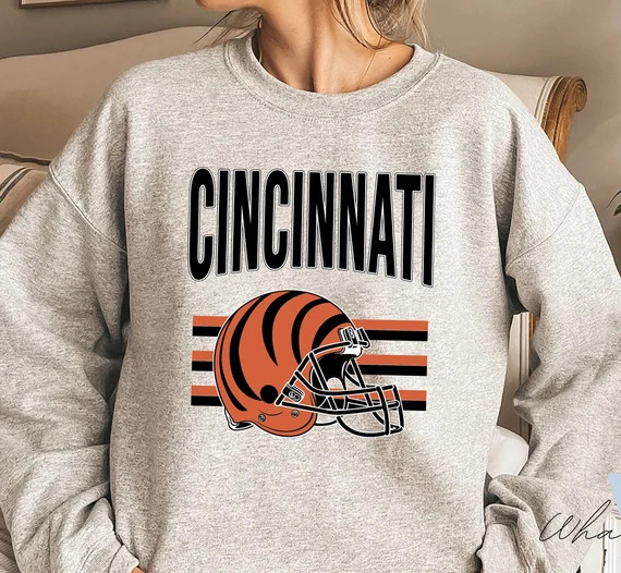 Cincinnati Bengals Sweatshirt  Vintage Style Go Bengals 2022 - Etsy | Etsy (US)