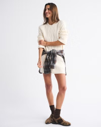 The A&F Madeline Cable Mini Sweater Dress | Abercrombie & Fitch (US)
