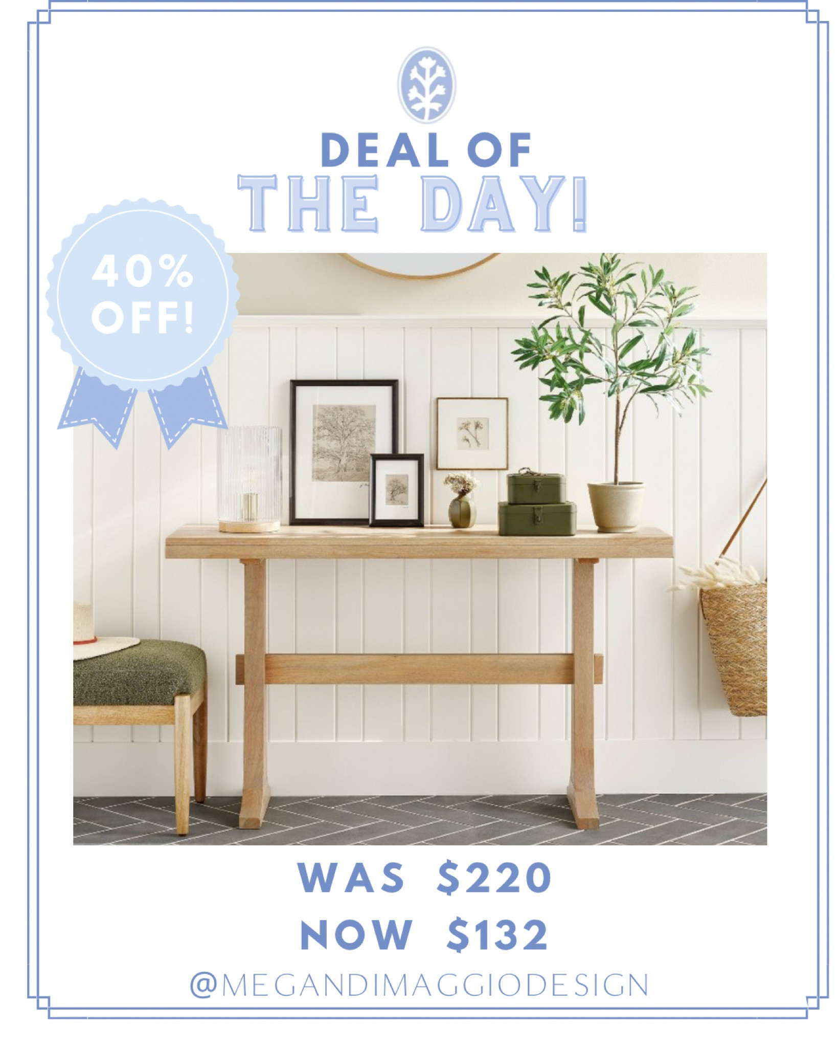 Wow!! For anyone looking for a classic light wood console table, this one from Hearth & Hand is now 40% OFF making it just $132!! 🤯 Highly rated but 🏃🏼‍♀️🏃🏼‍♀️🏃🏼‍♀️ bc the sale ends today 7/23!!

#LTKsalealert #LTKFind #LTKhome