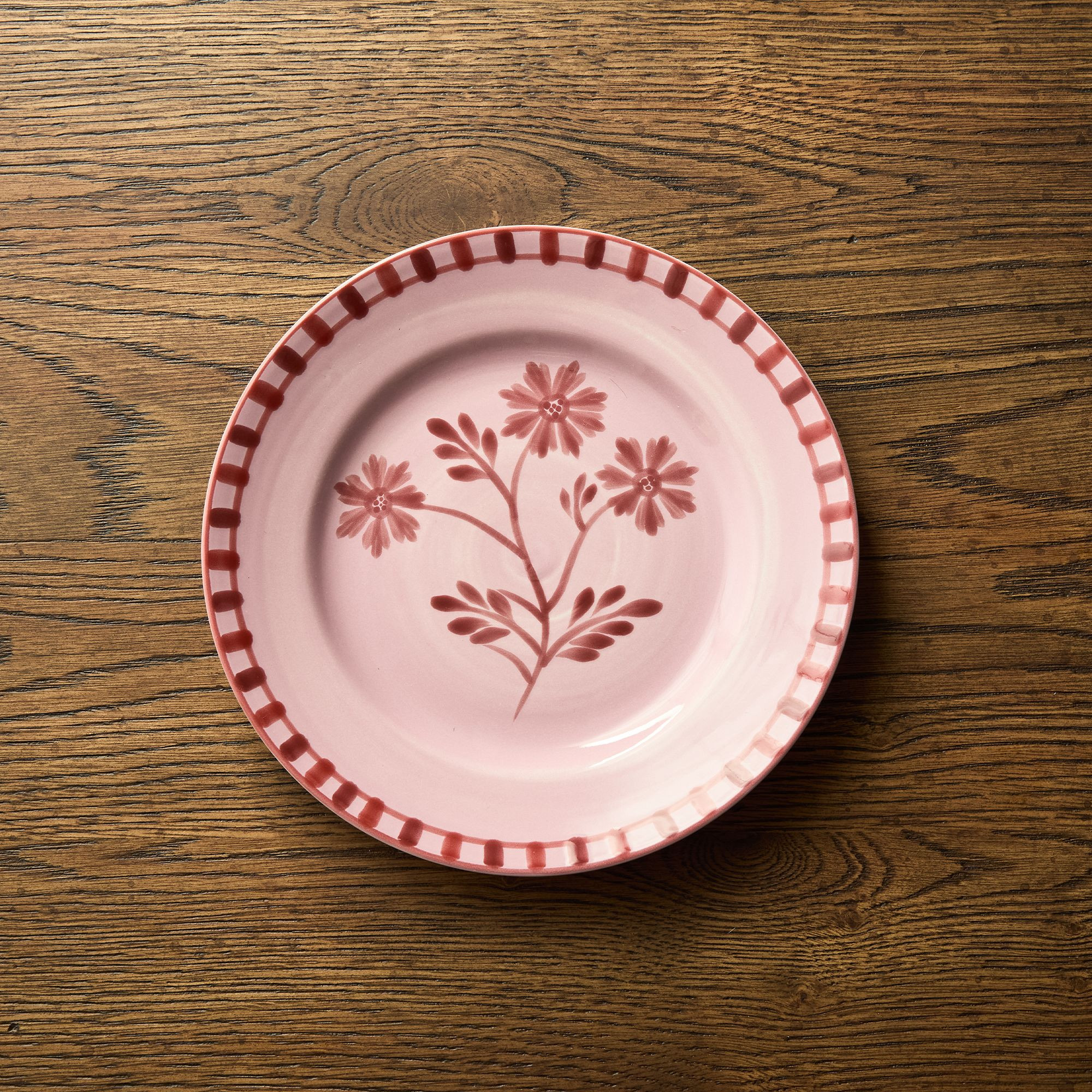 Hannah Salad Plate, Burgundy | GreenRow