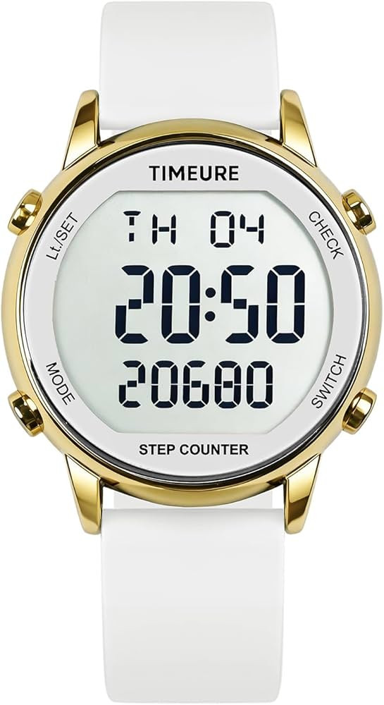 TIMEURE Pedometer Watch for Women, Step Counter for Walking No App/Phone Required Step Counter, W... | Amazon (US)