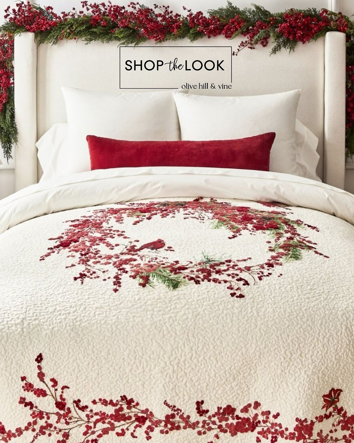 A fresh holiday bedroom look brings crisp white layers, berry-red accents, and a festive quilt that ties it all together. Soft lighting and natural greenery add warmth, making this seasonal setup feel polished and inviting for winter. 

 

#LTKHoliday #LTKSeasonal #LTKHome
