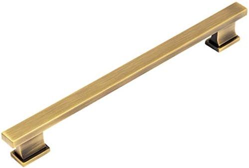 10 Pack - Cosmas 702-192BAB Brushed Antique Brass Contemporary Cabinet Hardware Handle Pull - 7-1/2" | Amazon (US)