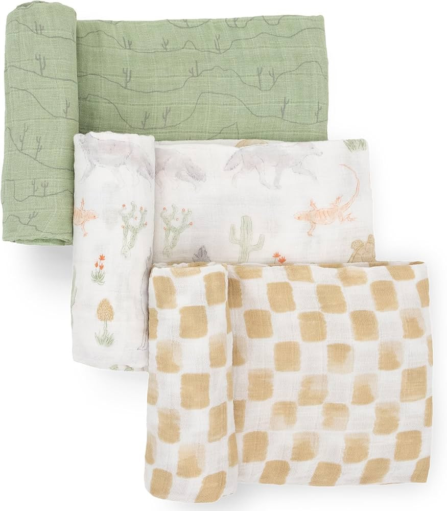 Little Unicorn - Desert Night Cotton Muslin Swaddle Blanket Set | Set of 3 | 100% Cotton | Newbor... | Amazon (US)