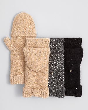 kate spade new york All-Over Sequin Pop-Top Mittens | Bloomingdale's (US)