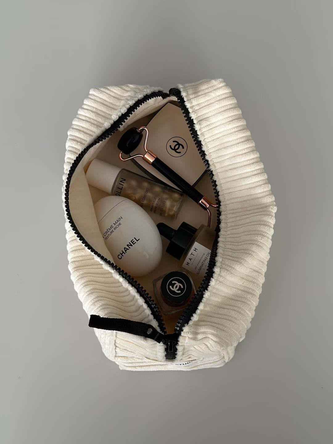 Luxury Cosmetic Bag, Velvet Makeup Bag, Large Cosmetic Bag, Travel Toiletry Bag, Cute Makeup Bag,... | Etsy (US)