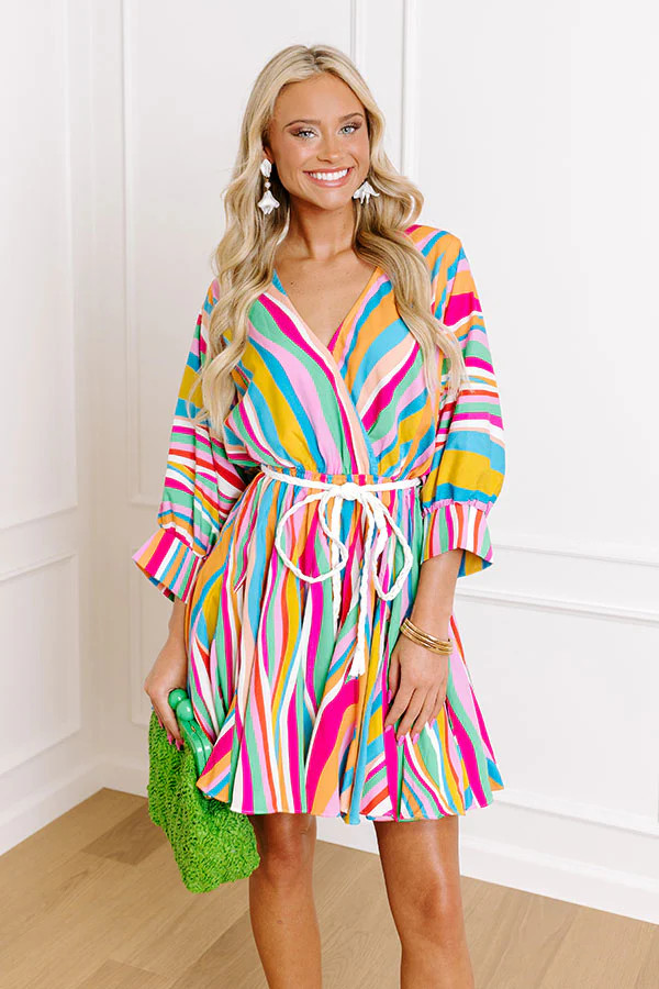 Really Radiant Stripe Dress | Impressions Online Boutique
