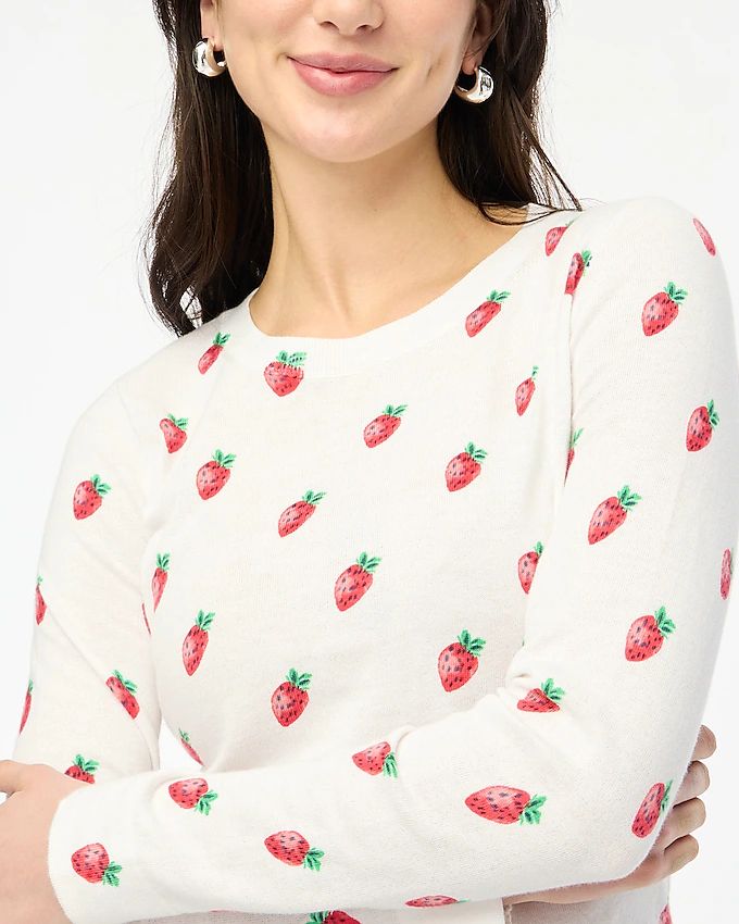 Strawberry Teddie sweater | J.Crew Factory