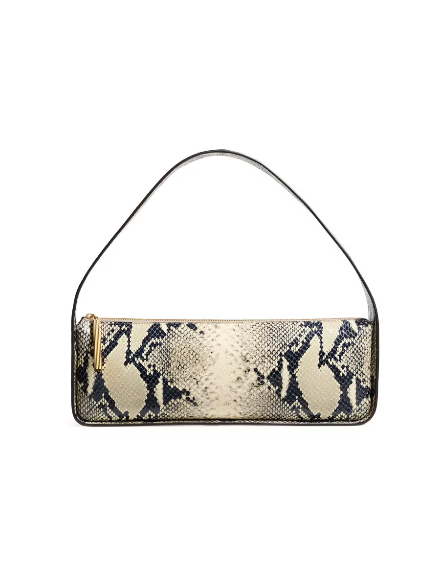 Khaite Lori Python-Embossed Leather Shoulder Bag | Saks Fifth Avenue | Saks Fifth Avenue