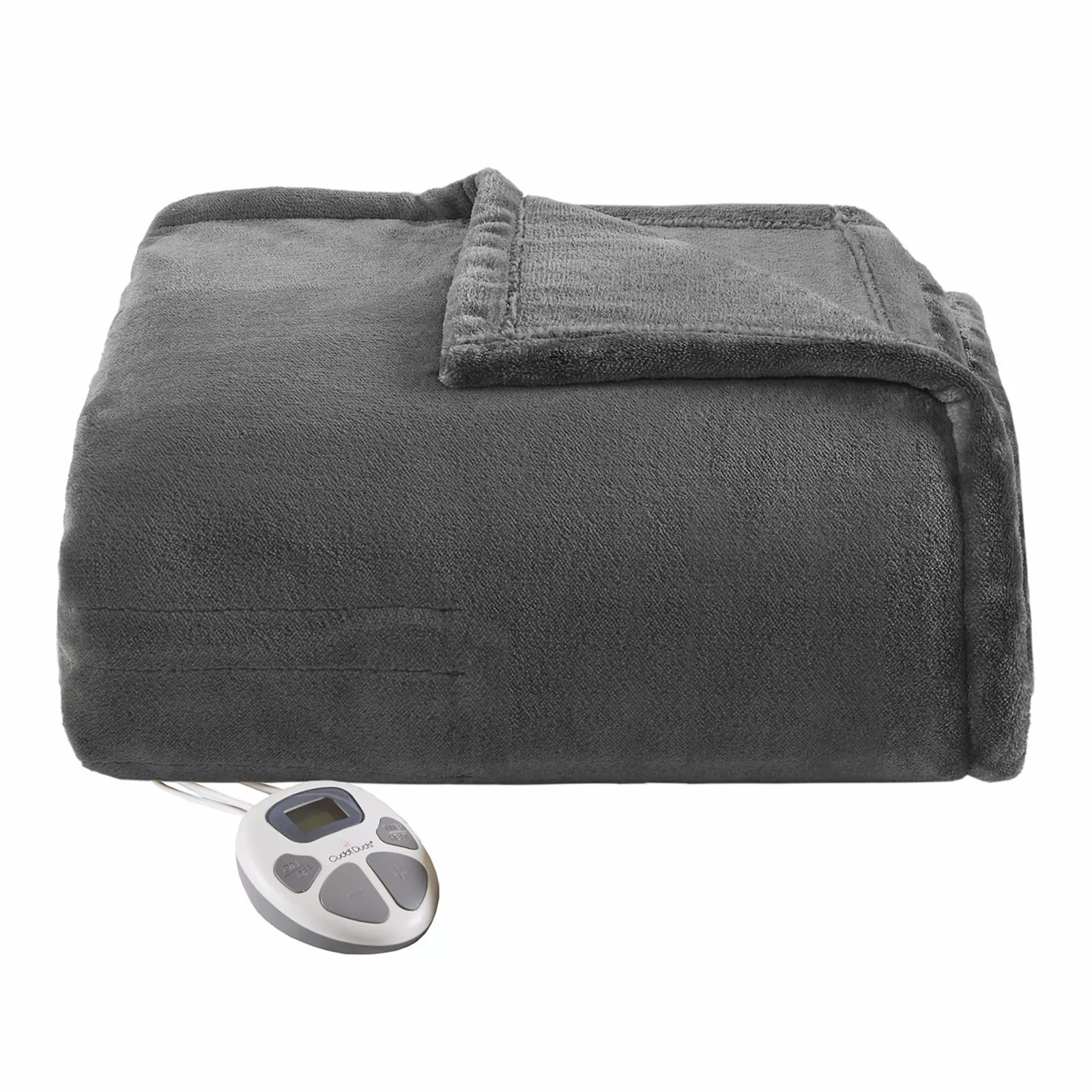 Cuddl Duds® Heated Plush Bed Blanket, Glacier Gray | Kohl's