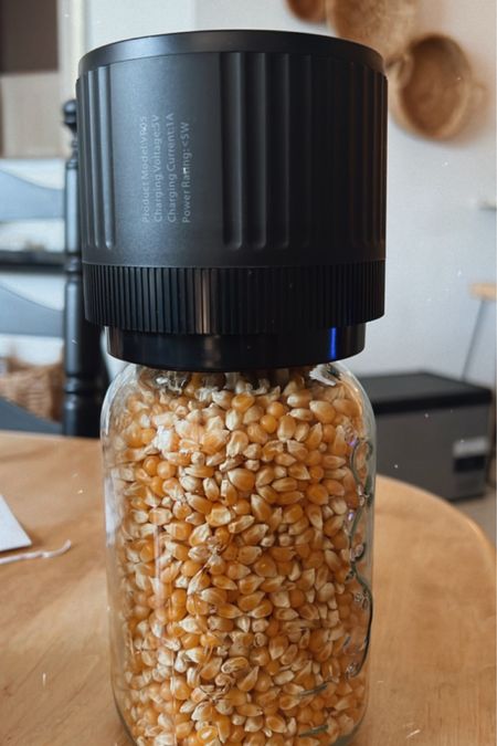 Ball jar vacuum sealer. This gadget takes all of the air out of whatever you choose to store into them. It works in regular and wide mouth Ball jars. It also is rechargeable and holds a charge for a good while. Save $ keeping snacks from getting stale  

#LTKhome #LTKfindsunder50 #LTKfamily