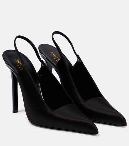 Raven satin crêpe slingback pumps | Mytheresa (US/CA)