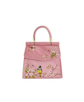 Fable England Song Bird Embroidered Mini Pink Tote - Pink | Macy's