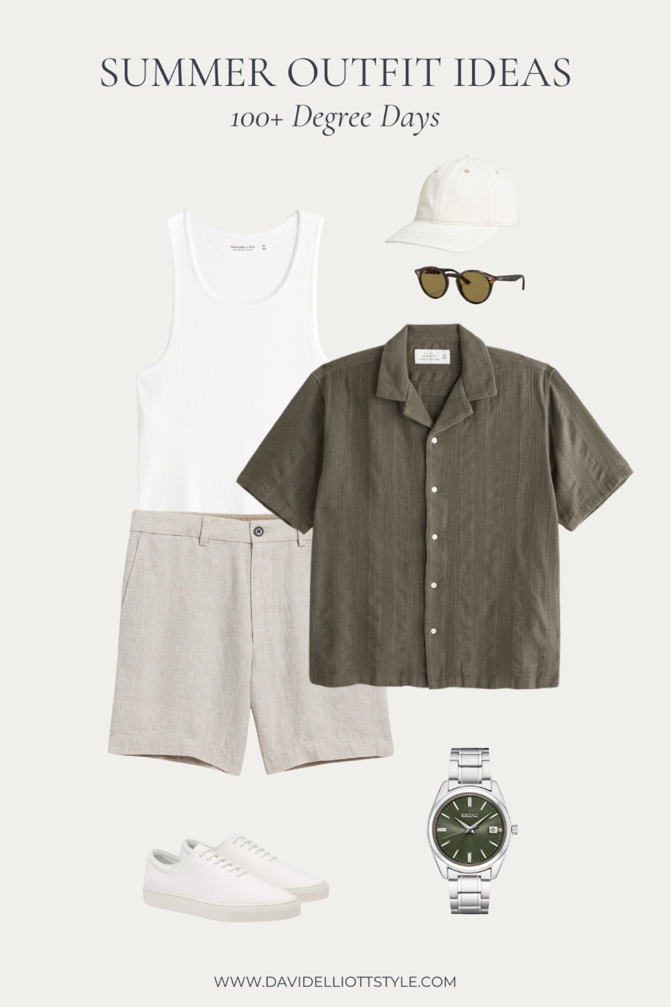 Tonal summer outfit for the hottest days.

#LTKMens