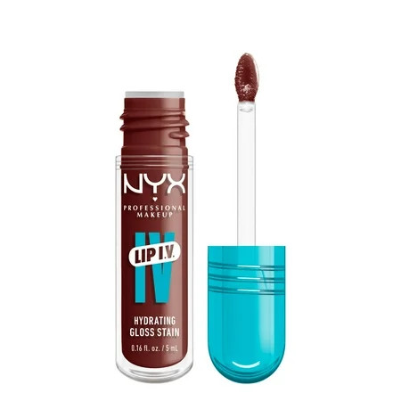 NYX Professional Makeup Gloss Collections Lip IV Hydrating Gloss Serum, Mocha Me Wet, 0.16 oz | Walmart (US)