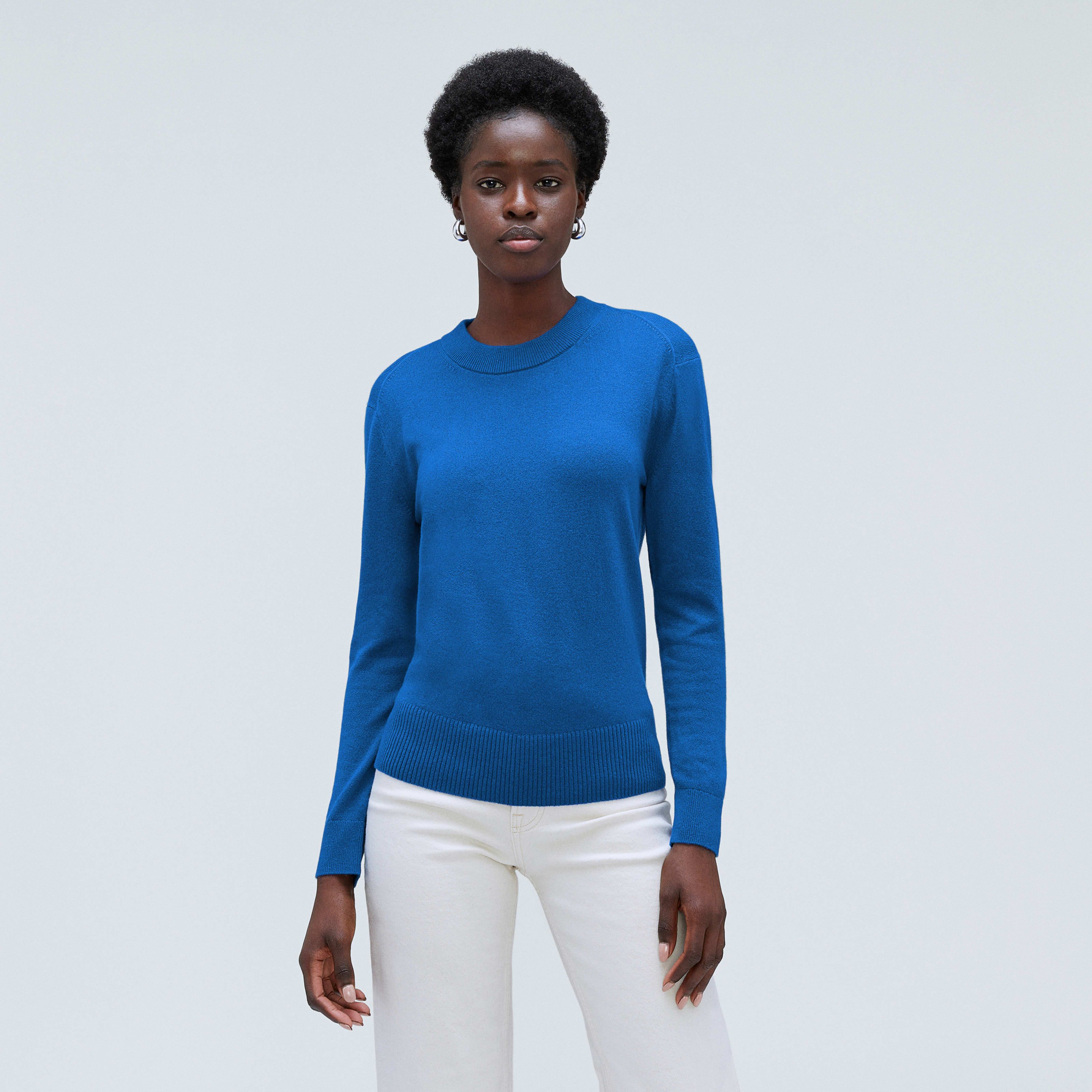 Women's Cashmere Crew Sweater by Everlane in Lapis Blue, Size XXS | Everlane