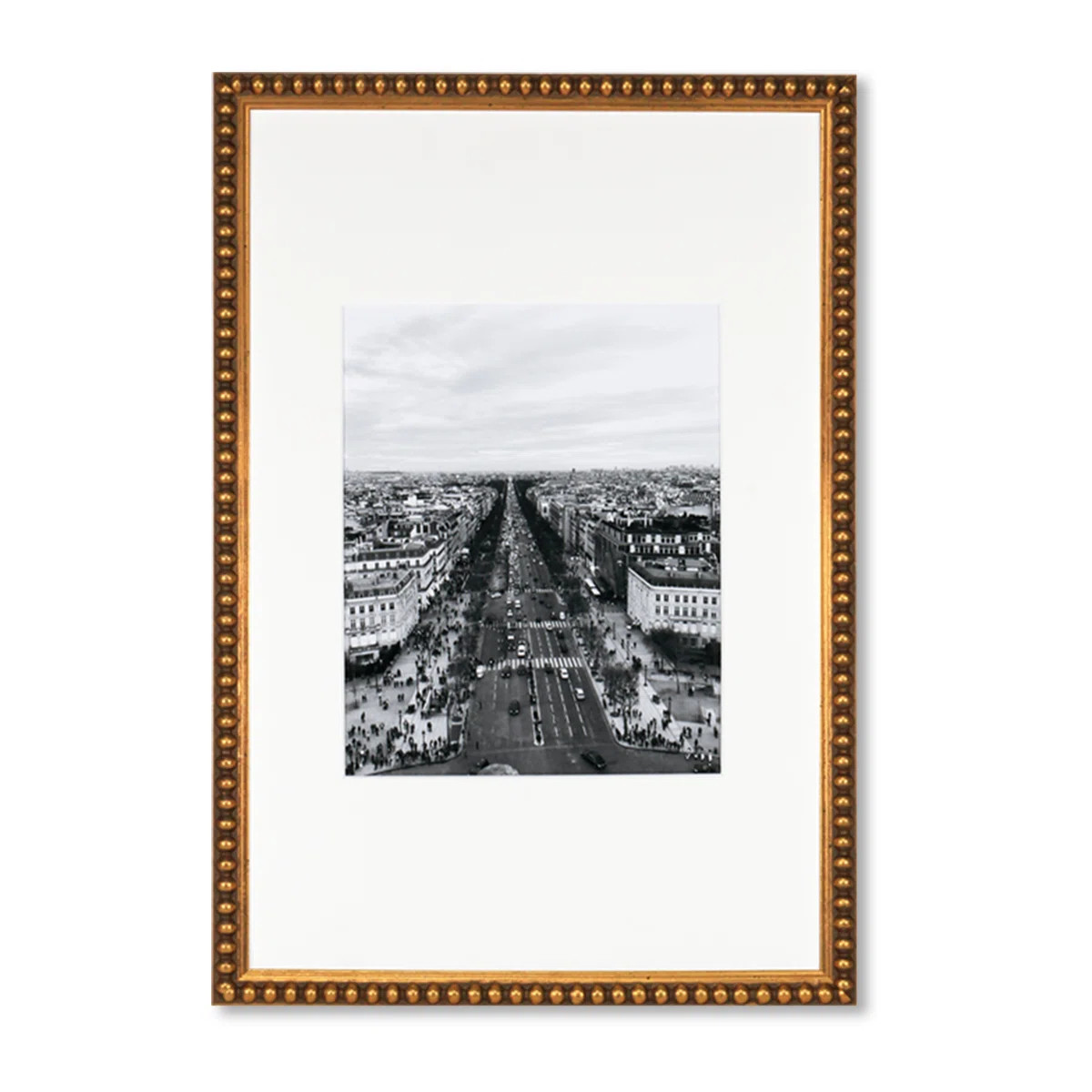 Letona Wood Beaded Picture Frame - Set of 7 with Mat | Wayfair North America
