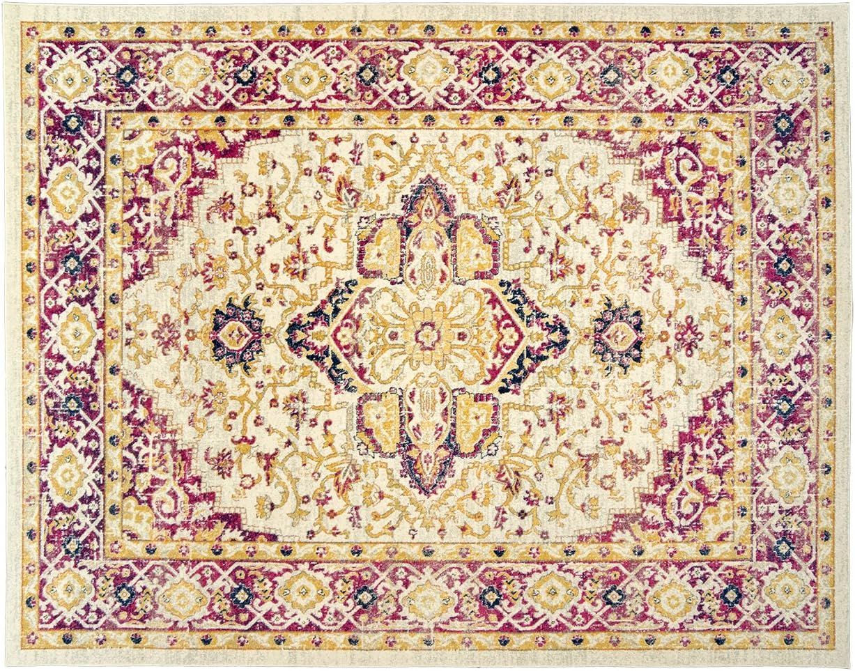 Gertmenian Oriental Rug V Persian Area Carpet, 9x13 X Large, Pink Cream Medallion | Amazon (US)