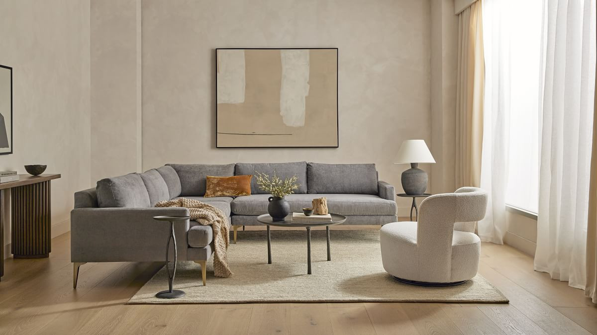 Andes 3-Piece L-Shaped Sectional (90"–105") | West Elm (US)