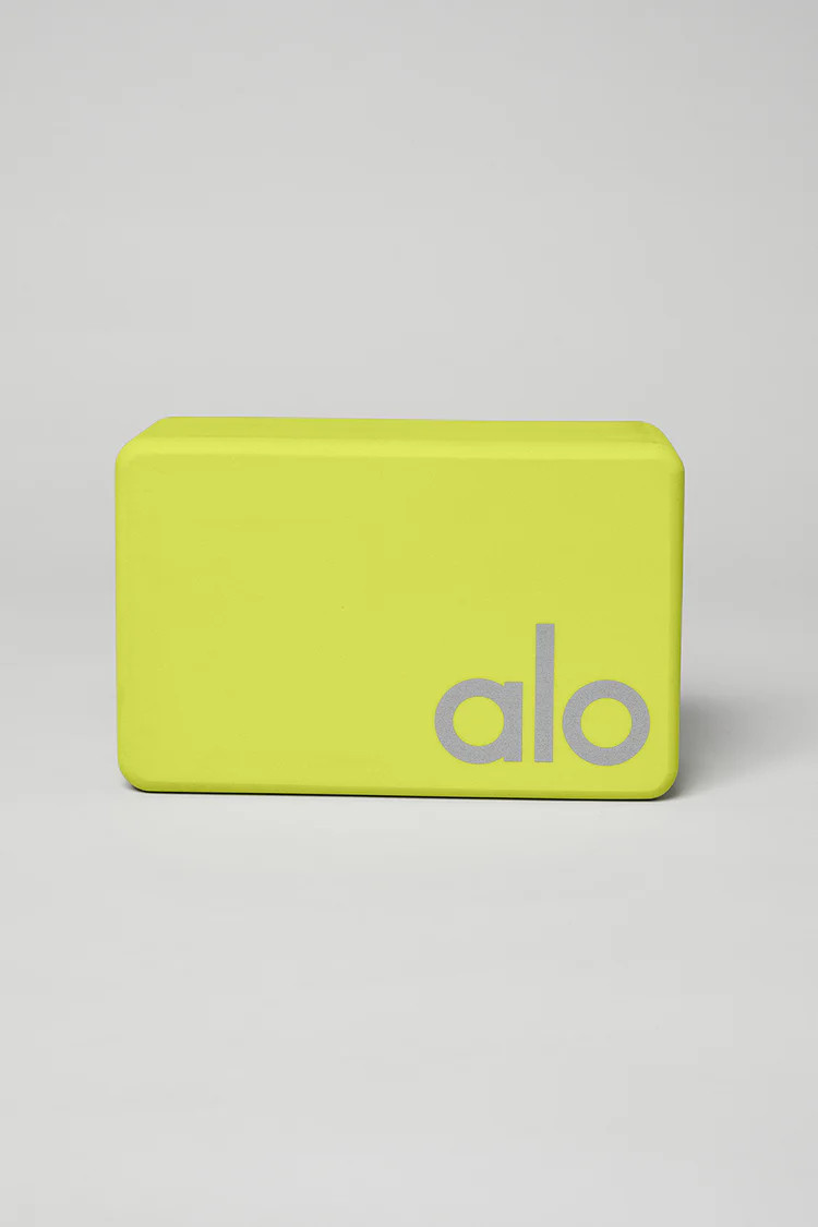 Uplifting Yoga Block - Highlighter/Silver | Alo Yoga (US)