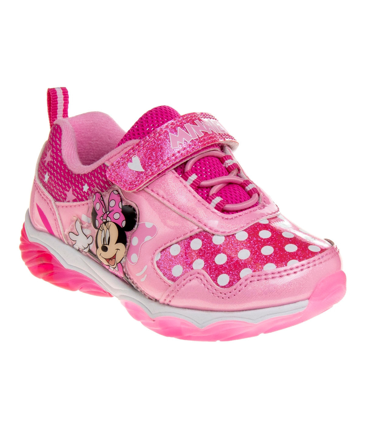 Disney Toddler Girls Hook and Loop Sneakers - Pink | Macy's