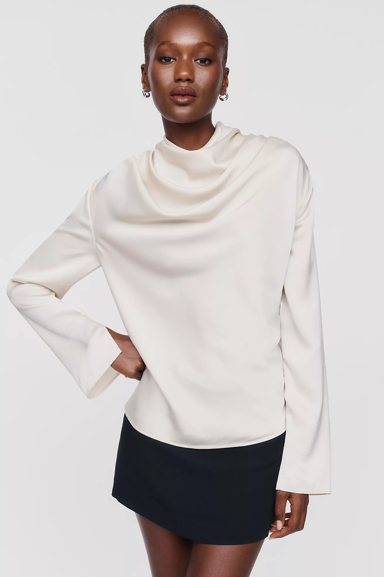 Draped Long-Sleeve Top | Anthropologie (US)